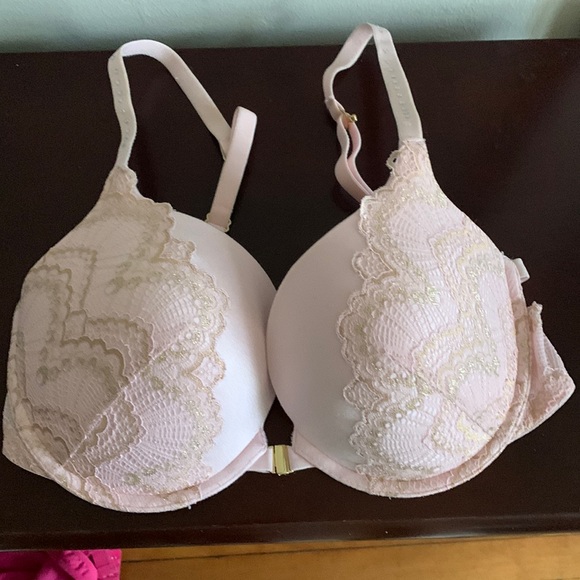 LaSenza light pink front clasp push up Bra size 34 D - Picture 1 of 3